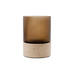 House Doctor Rivo Candle Holder Brown Small^ Lysestager