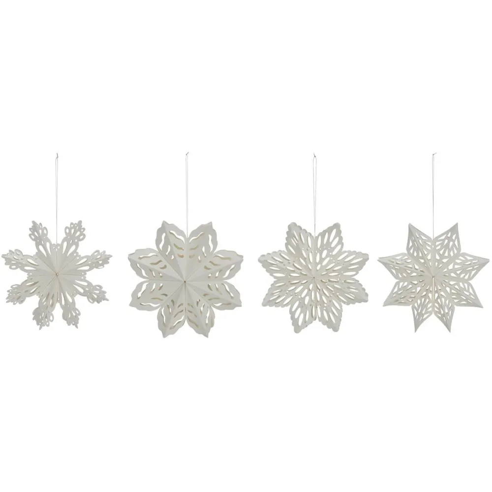 House Doctor Snowflake Ornaments White^ Julepynt