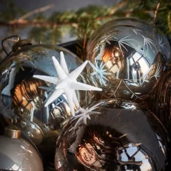 House Doctor Spike Ornament White/Glitter Small^ Juletræspynt|Julepynt