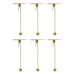 House Doctor Star Candle Holder Antique Brass (6 Pieces)^ Julepynt