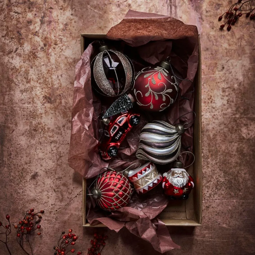 House Doctor Tambur Ornament Red/Gold^ Juletræspynt|Julepynt