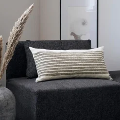 House Doctor Yarn Cushion Mustard 40x80 cm^ Puder