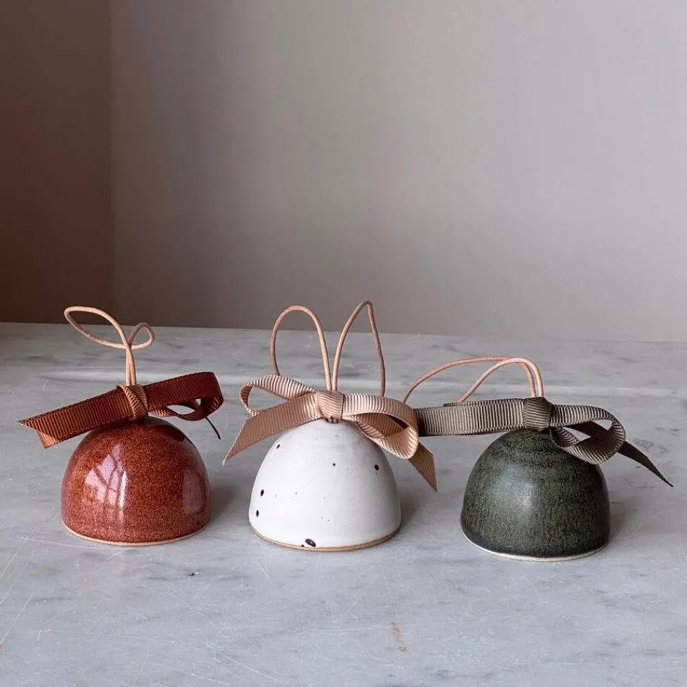 Julie Damhus Studio Juleklokke Grøn^ Juletræspynt|Julepynt