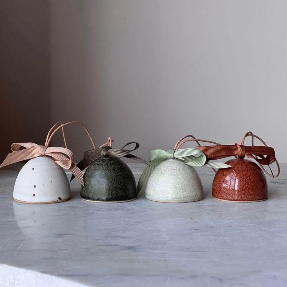 Julie Damhus Studio Juleklokke Grøn^ Juletræspynt|Julepynt