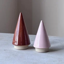 Julie Damhus Studio Juletræ Pink (Lille, Mellem, Stor)^ Julepynt|Keramik & Porcelæn