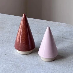 Julie Damhus Studio Juletræ Pink (Lille, Mellem, Stor)^ Julepynt|Keramik & Porcelæn