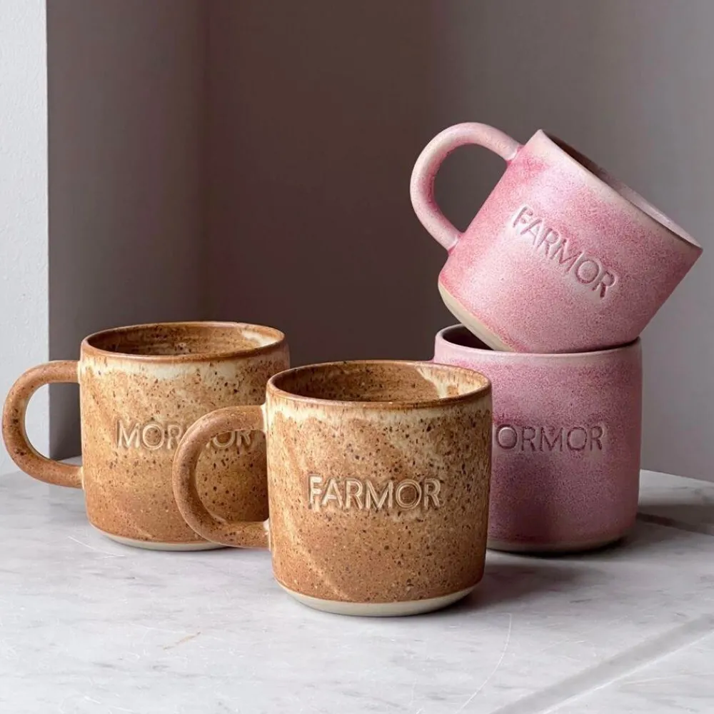 Julie Damhus Studio Oda Mormor Kop Brun^ Keramik & Porcelæn