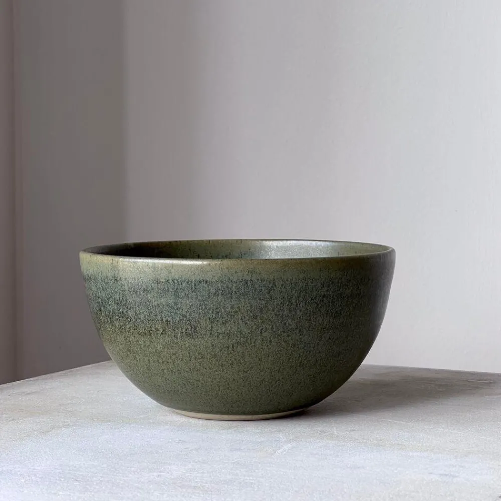 Julie Damhus Studio Oda Skål Mellem Grøn^ Køkken|Keramik & Porcelæn