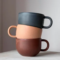 Julie Damhus Studio Oda Tekop Med Hank Beige^ Keramik & Porcelæn