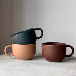 Julie Damhus Studio Oda Tekop Med Hank Beige^ Keramik & Porcelæn