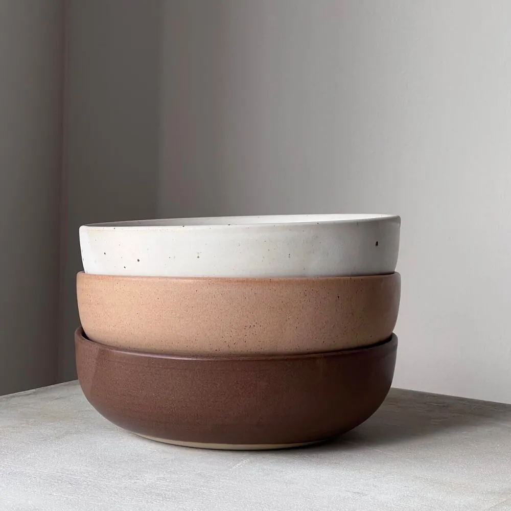 Julie Damhus Studio Oktober Skål Stor Latte^ Køkken|Keramik & Porcelæn