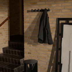 Kristina Dam Studio Column Coat Rack Long Black Lacquered Oak^ Knager & Greb|Entré