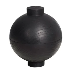 Kristina Dam Studio Kristina Dam Wooden Sphere Bowl Black^ Æsker|Skåle & Bakker
