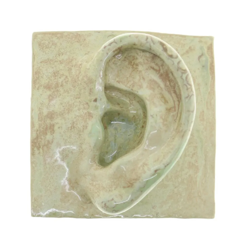 Laoru Laoru Left Ear Relief Crystal Green^ Keramik & Porcelæn