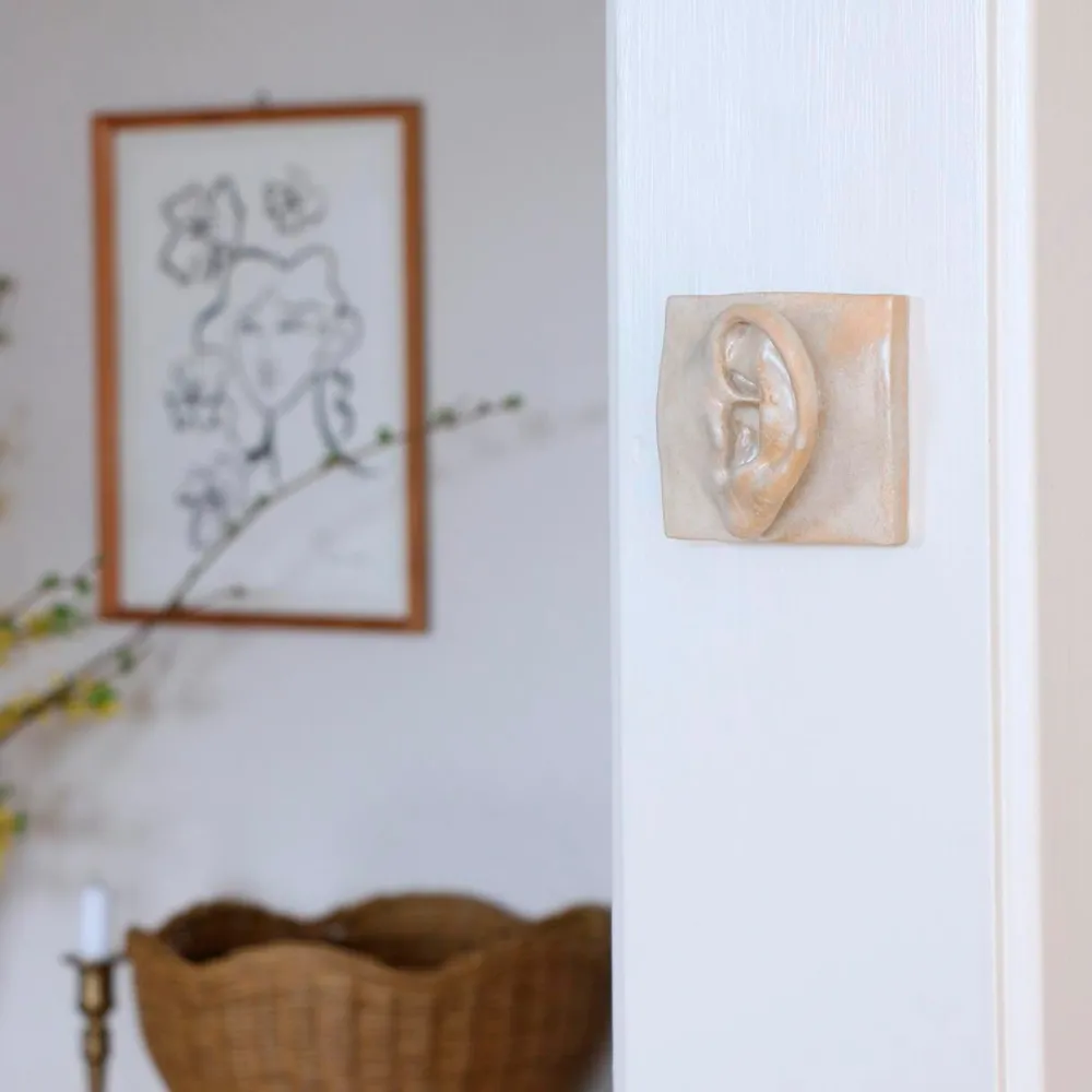 Laoru Laoru Left Ear Relief Crystal Green^ Keramik & Porcelæn