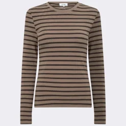 Leveté Room Neddie 2 T-shirt Dark Brown^Dame Overdele