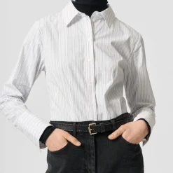 Lovechild 1979 Rosy Shirt Dusty Blue Stripe^Dame Overdele