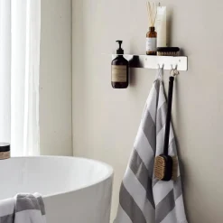 Meraki Bottle Hanger With Hooks Brushed Silver^ Badeværelse