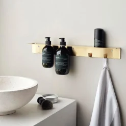 Meraki Bottle Hanger With Hooks Brushed Brass^ Knager & Greb