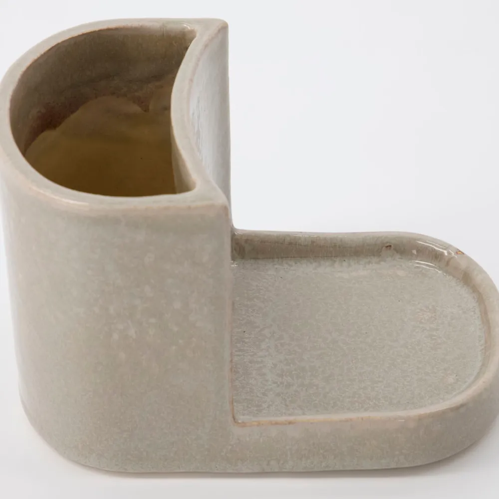 Meraki Brush & Soap Holder Datura Shellish Grey Small^ Køkken