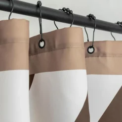 Mette Ditmer Diagonal Shower Curtain Chocolate^ Badeværelse|Badtekstiler