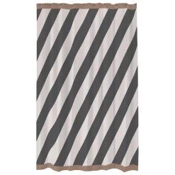 Mette Ditmer Diagonal Shower Curtain Dark Grey^ Badeværelse|Badtekstiler