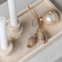 Mette Ditmer Marble Deco Tray Sand^ Skåle & Bakker|Badeværelse