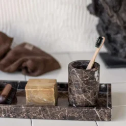 Mette Ditmer Marble Deco Tray Brown^ Skåle & Bakker