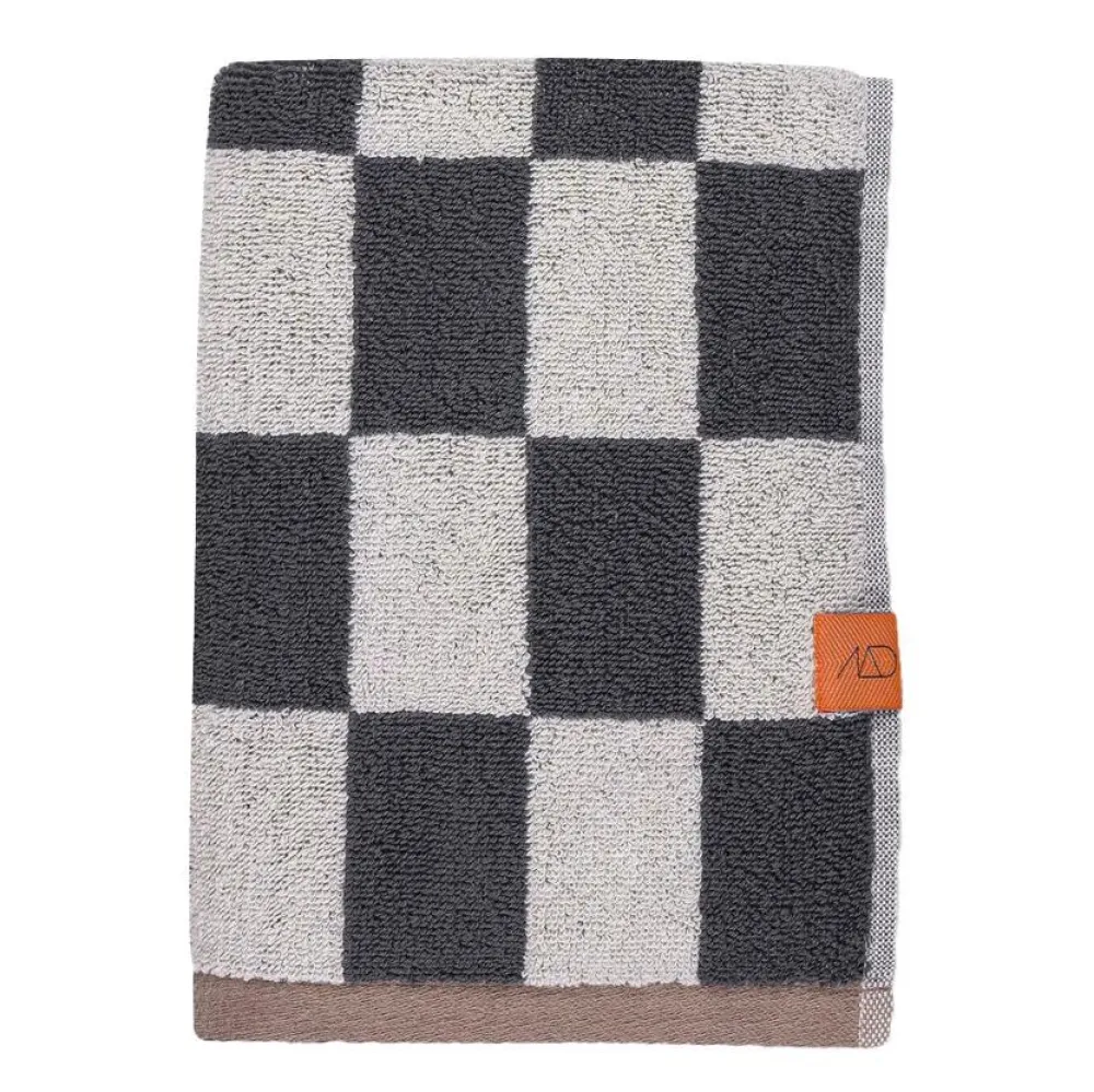 Mette Ditmer Retro Bath Towel Dark Grey^ Badeværelse|Badtekstiler