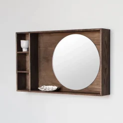Mette Ditmer Show-Me Mirror Shelf Oak/Dark Oiled Small^ Reoler & Skabe|Andet Boligtilbehør