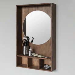 Mette Ditmer Show-Me Mirror Shelf Oak/Dark Oiled Small^ Reoler & Skabe|Andet Boligtilbehør