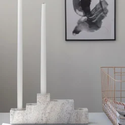 Mette Ditmer Step Six Candleholder Chalk^ Andet Boligtilbehør|Lysestager