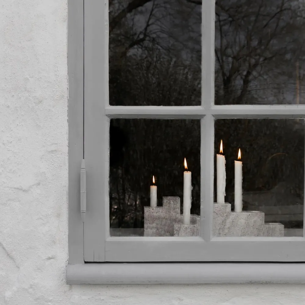 Mette Ditmer Step Trio Candleholder Chalk^ Lysestager