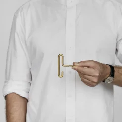 Moebe Wall Hook Small Matt Gold 2-pak^ Knager & Greb