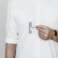 Moebe Wall Hook Stainless Steel Small (2-pcs.)^ Knager & Greb