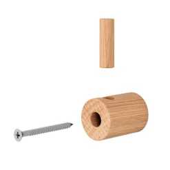 Moebe Wooden Wall Hook Oak^ Knager & Greb|Entré