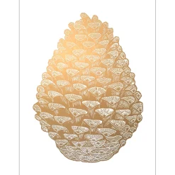 Monika Petersen Pinecone Gold/White^ Illustrationer & Plakater