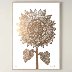 Monika Petersen Sunflower Gold/White^ Illustrationer & Plakater