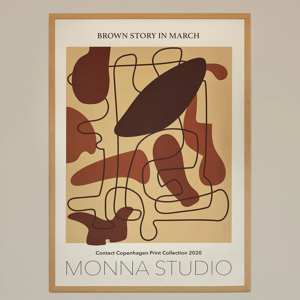 MONNA Studio Design Poster Brown Story 50x70 cm^ Andet Boligtilbehør|Illustrationer & Plakater
