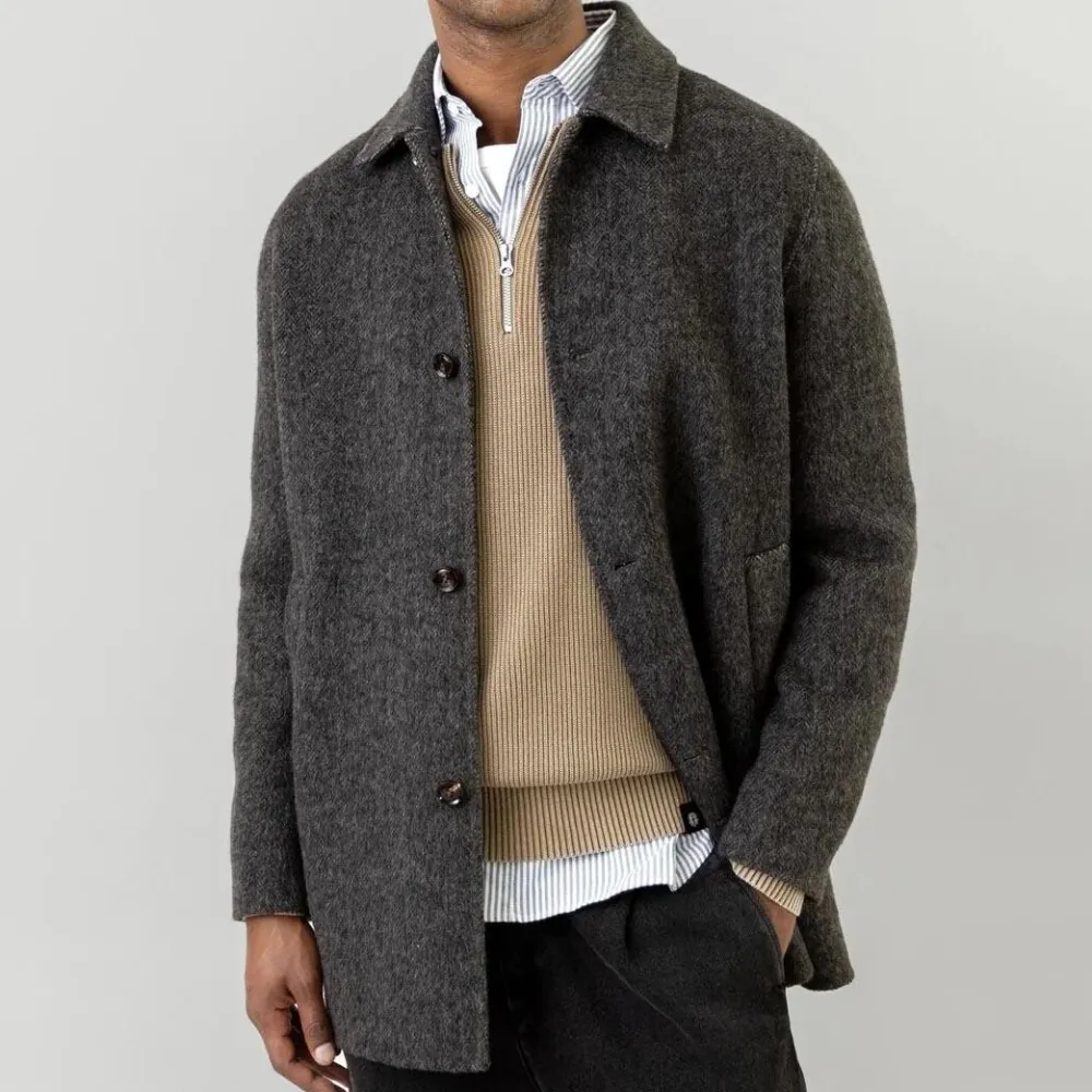 Mos Mosh Gallery Barkley Wool Coat Phantom^ Overtøj