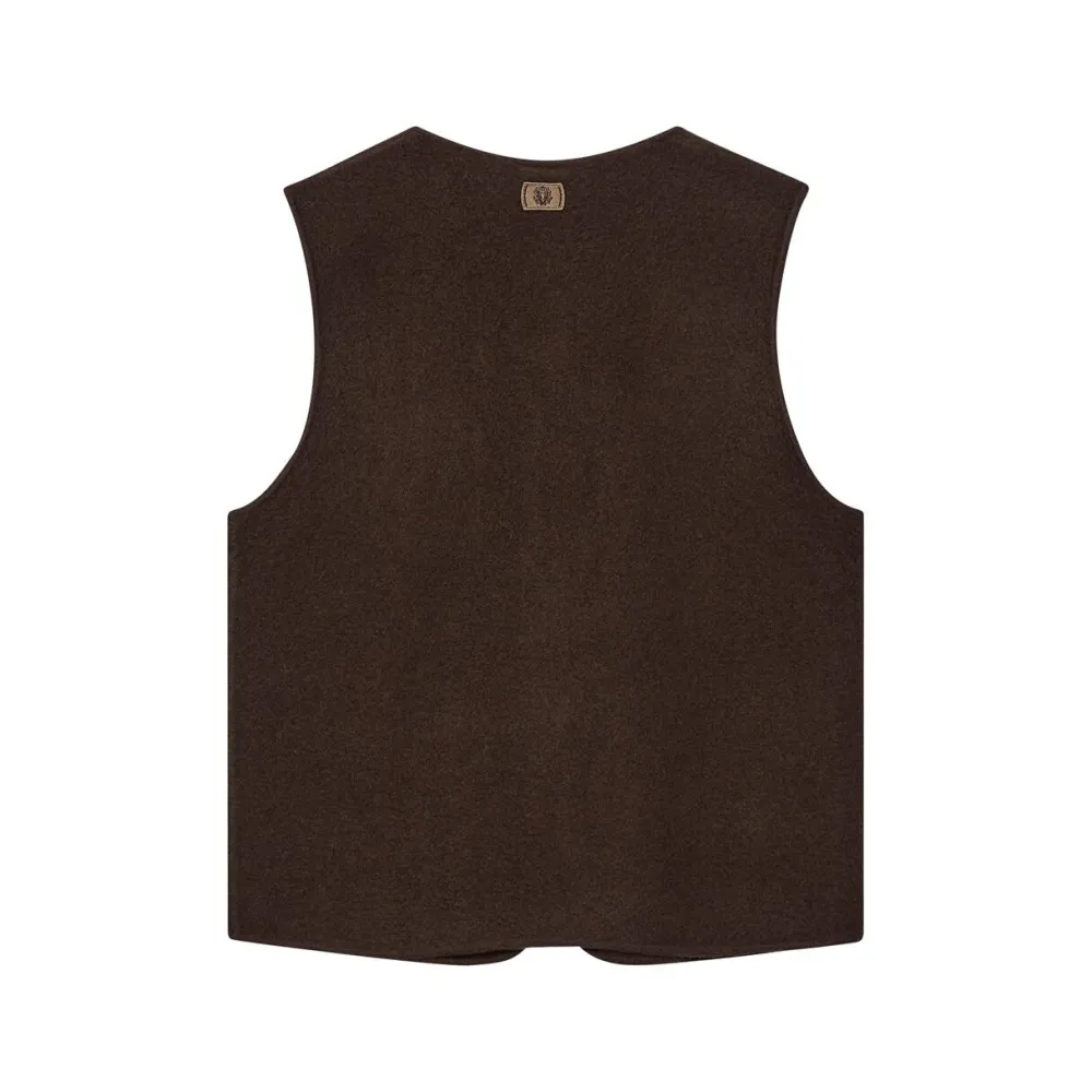 Mos Mosh Gallery Cess Ryan Boil Vest Chocolate Brown^ Overdele