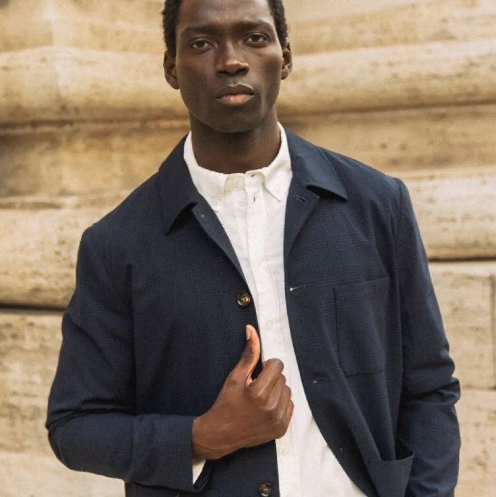 Mos Mosh Gallery Conor Seer Check Jacket Navy^ Overtøj