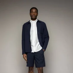 Mos Mosh Gallery Conor Seer Check Jacket Navy^ Overtøj