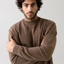 Mos Mosh Gallery French Faded Sweatshirt Chocolate Brown^ Overdele