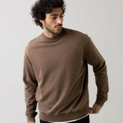 Mos Mosh Gallery French Faded Sweatshirt Chocolate Brown^ Overdele