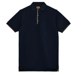 Mos Mosh Gallery Harvey Polo SS Tee Navy^ Overdele