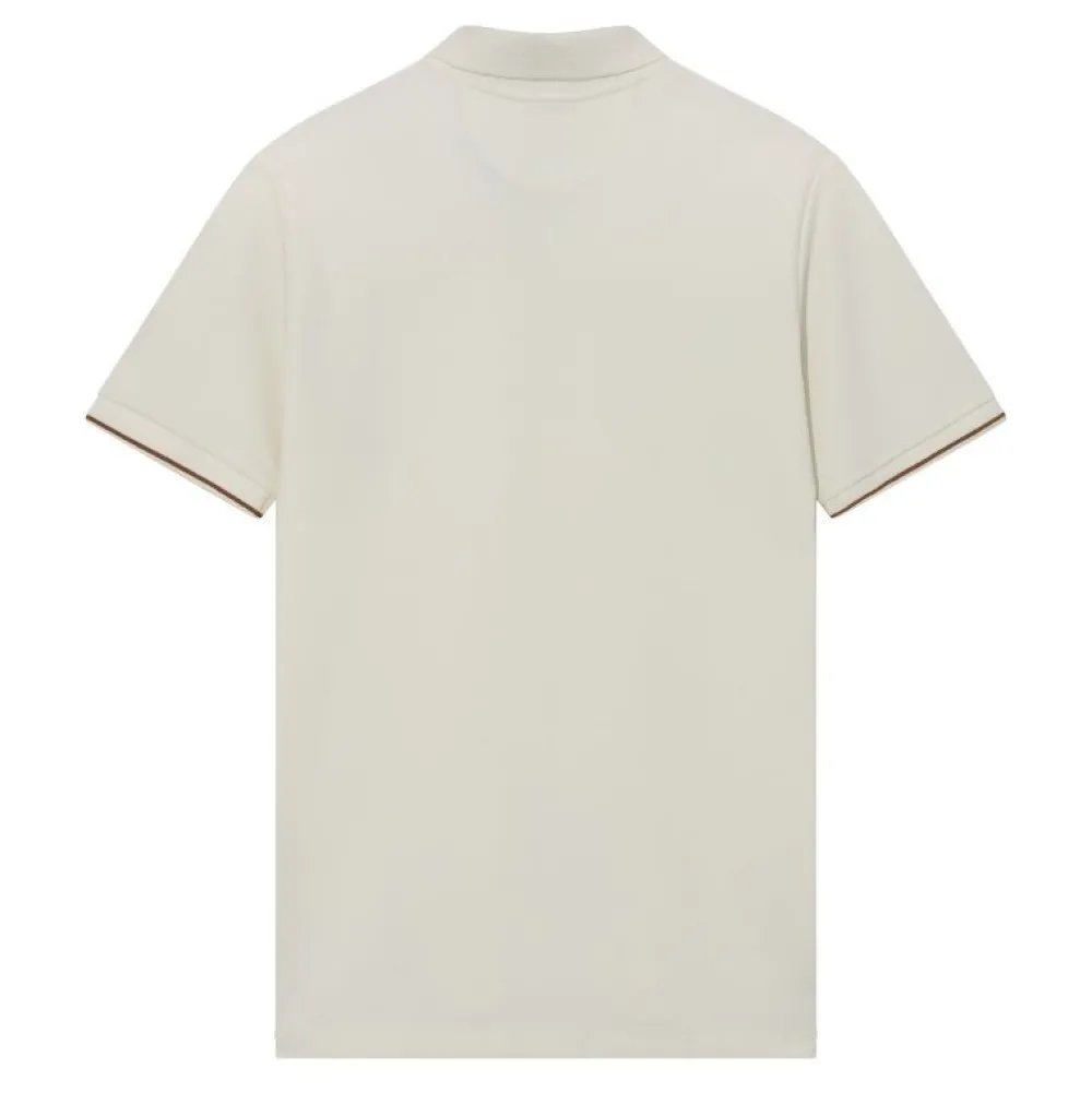 Mos Mosh Gallery Harvey Polo SS Tee Off White^ Overdele