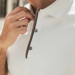 Mos Mosh Gallery Harvey Polo SS Tee Off White^ Overdele