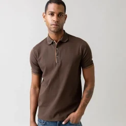 Mos Mosh Gallery Harvey Polo SS Tee Chocolate Brown^ Overdele