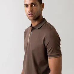 Mos Mosh Gallery Harvey Polo SS Tee Chocolate Brown^ Overdele
